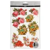 3D Vellen Bloemen en Vogels, 4 Vellen