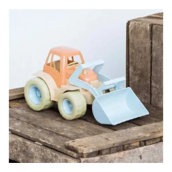 Dantoy Tractor met Voorlader Blauw/Oranje, 30cm