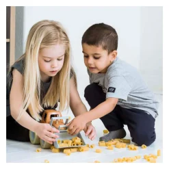 Dantoy Tractor met Voorlader Blauw/Oranje, 30cm