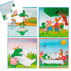 De wereld van Kikker Puzzel, 4in1