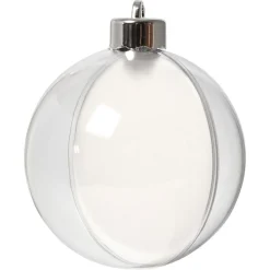 Decoratie Kerstballen Tweedelig, 5st.