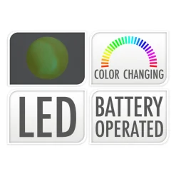 Decoratieve bal met LED verlichting, 7,5cm