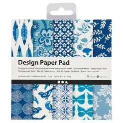 Design Papierblok Blauw, 50 Vellen