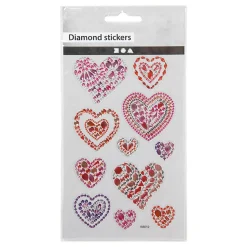 Diamant Stickers Harten, 1 Vel