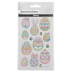Diamant Stickers Paaseieren, 1 Vel