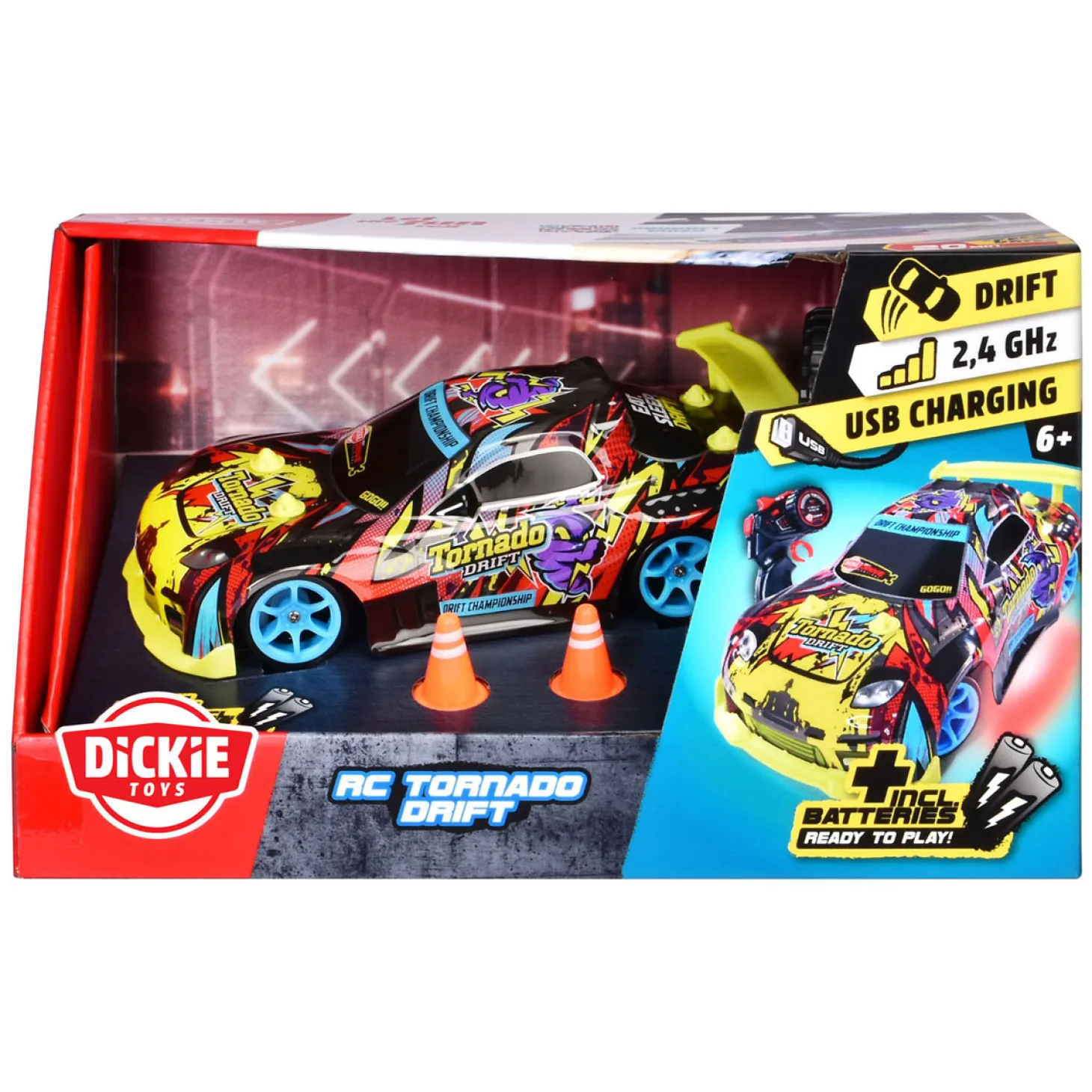 Dickie RC Bestuurbare Auto Tornado Drift RTR