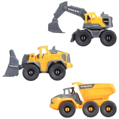 Dickie Volvo Constructie Werkvoertuigen Speelset, 3dlg.
