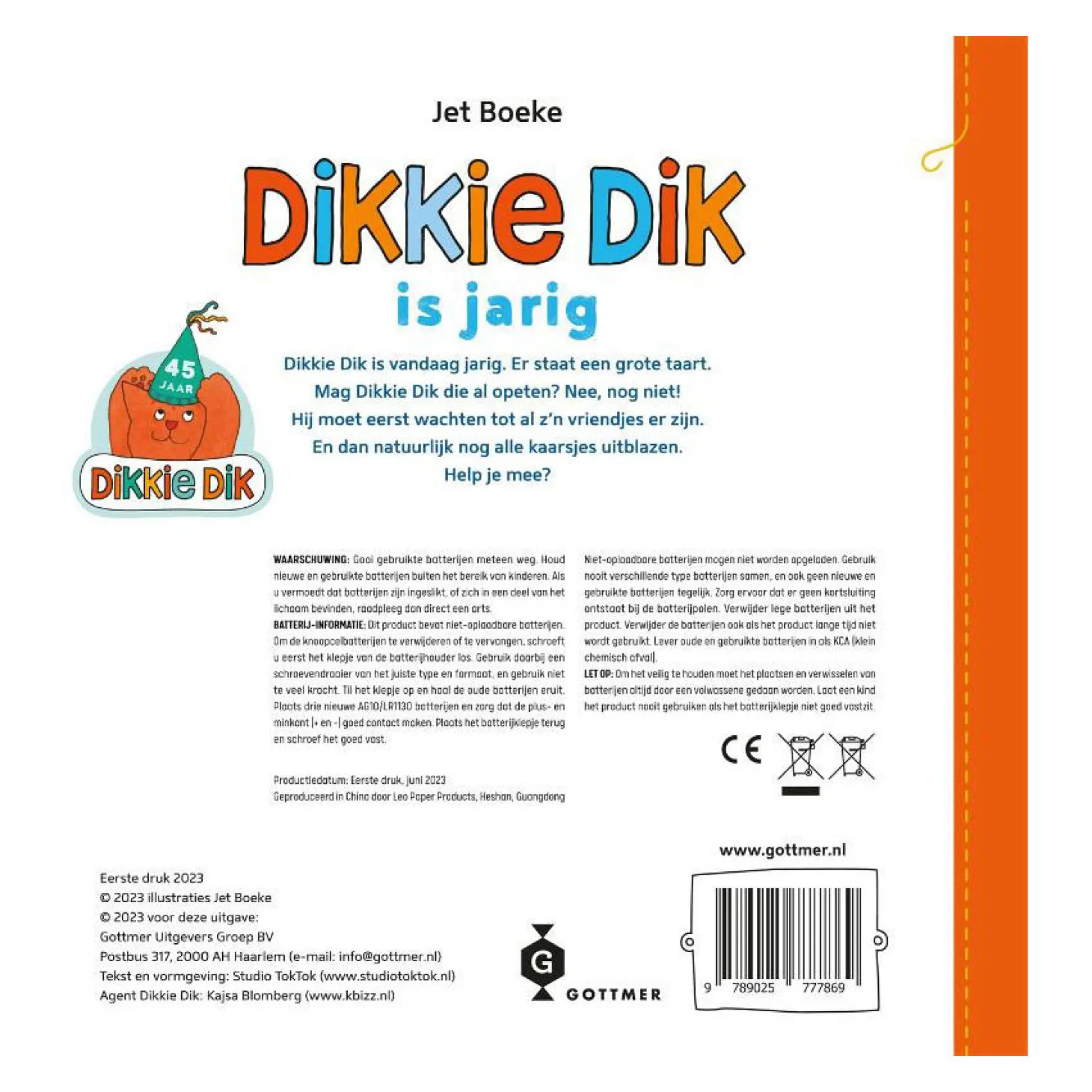 Dikkie Dik is Jarig Prentenboek
