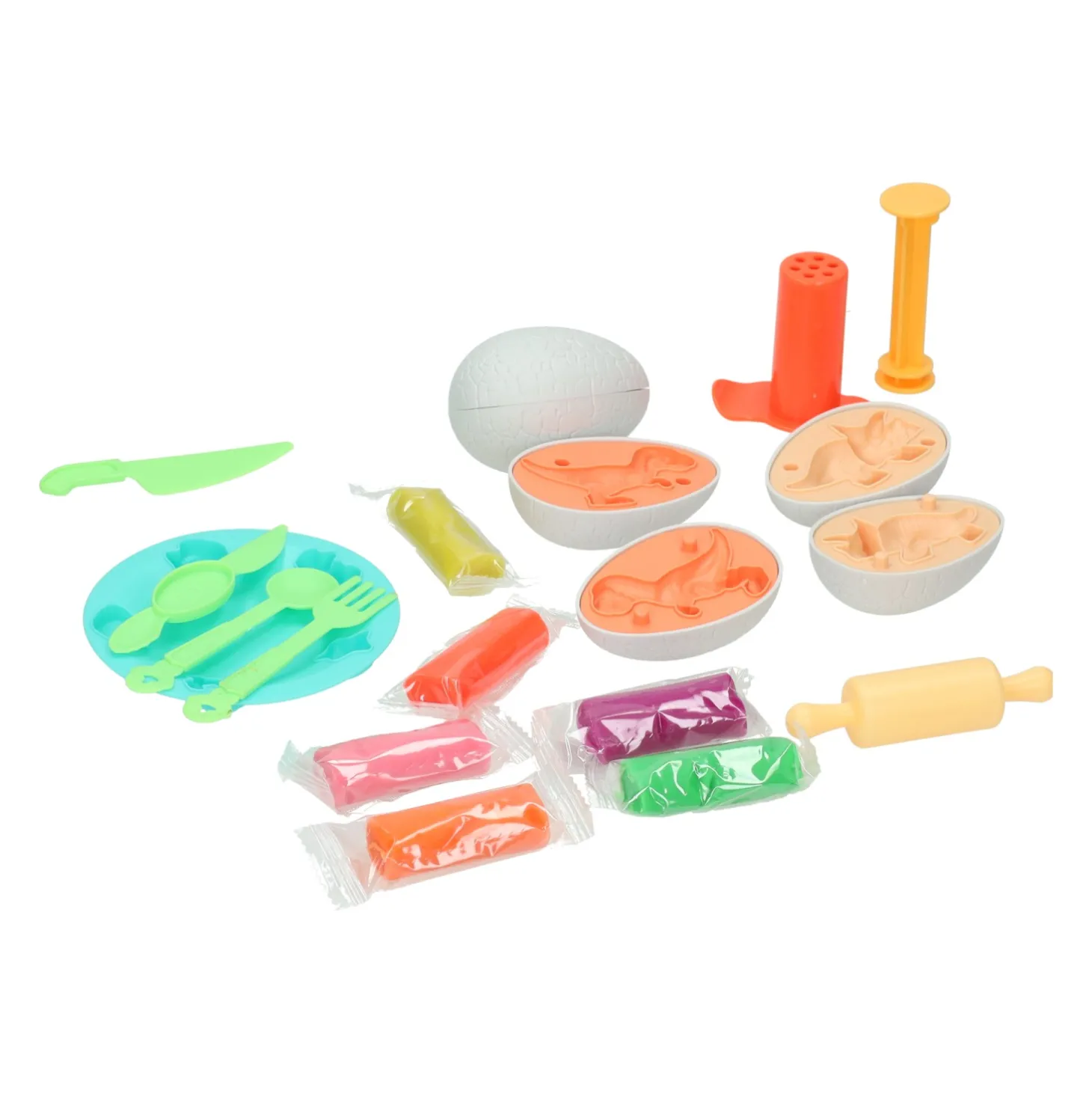 Dino Kleiset - 6 Kleuren Klei - 19dlg.