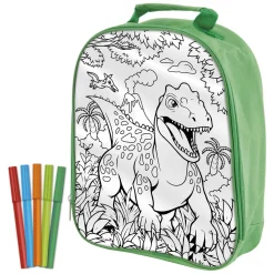 Dino Kleur je eigen Tas met Stiften