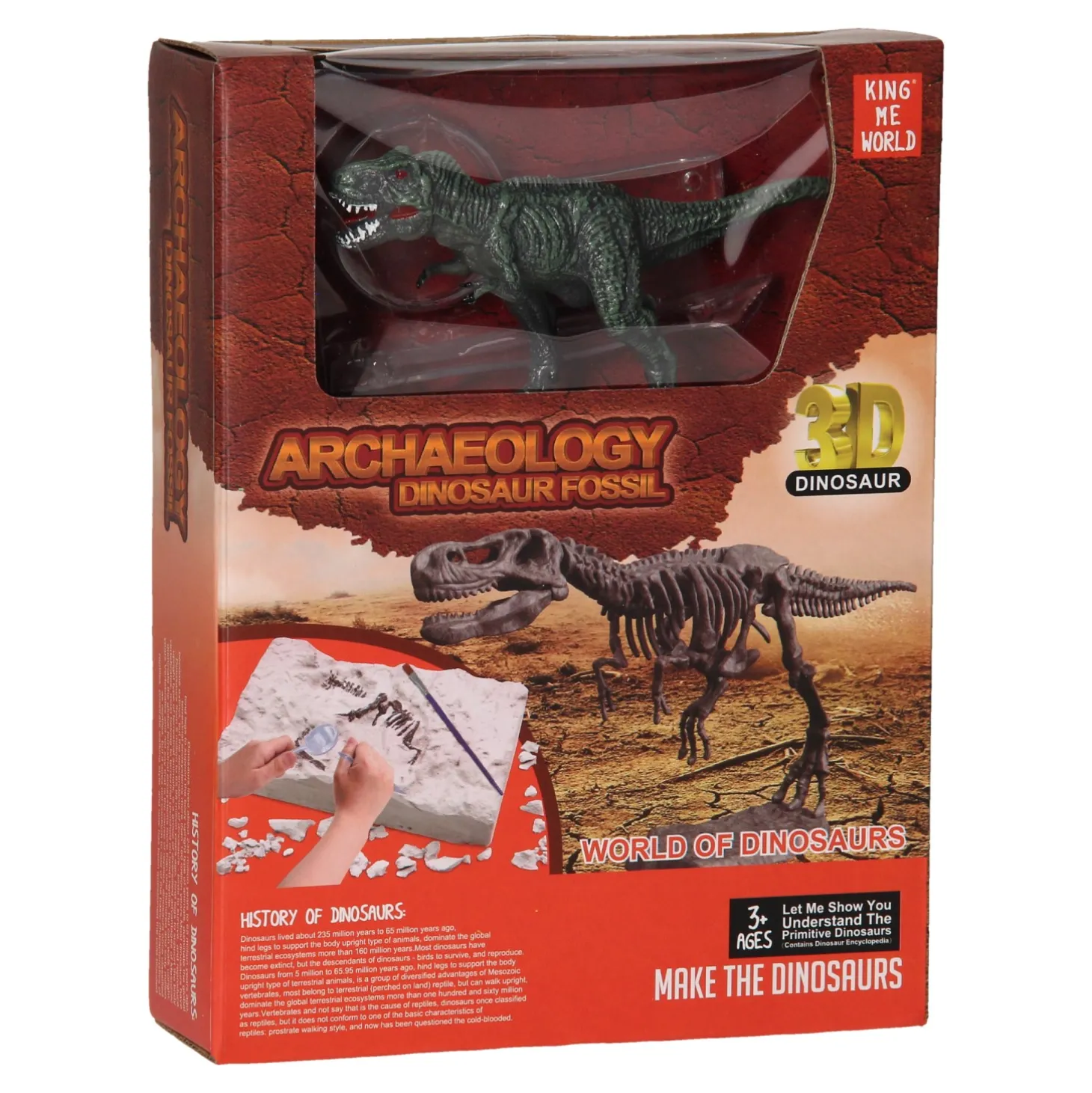 Dino Skelet Bikken - Rood