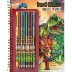 Dino World Kleurboek met Kleurpotloden
