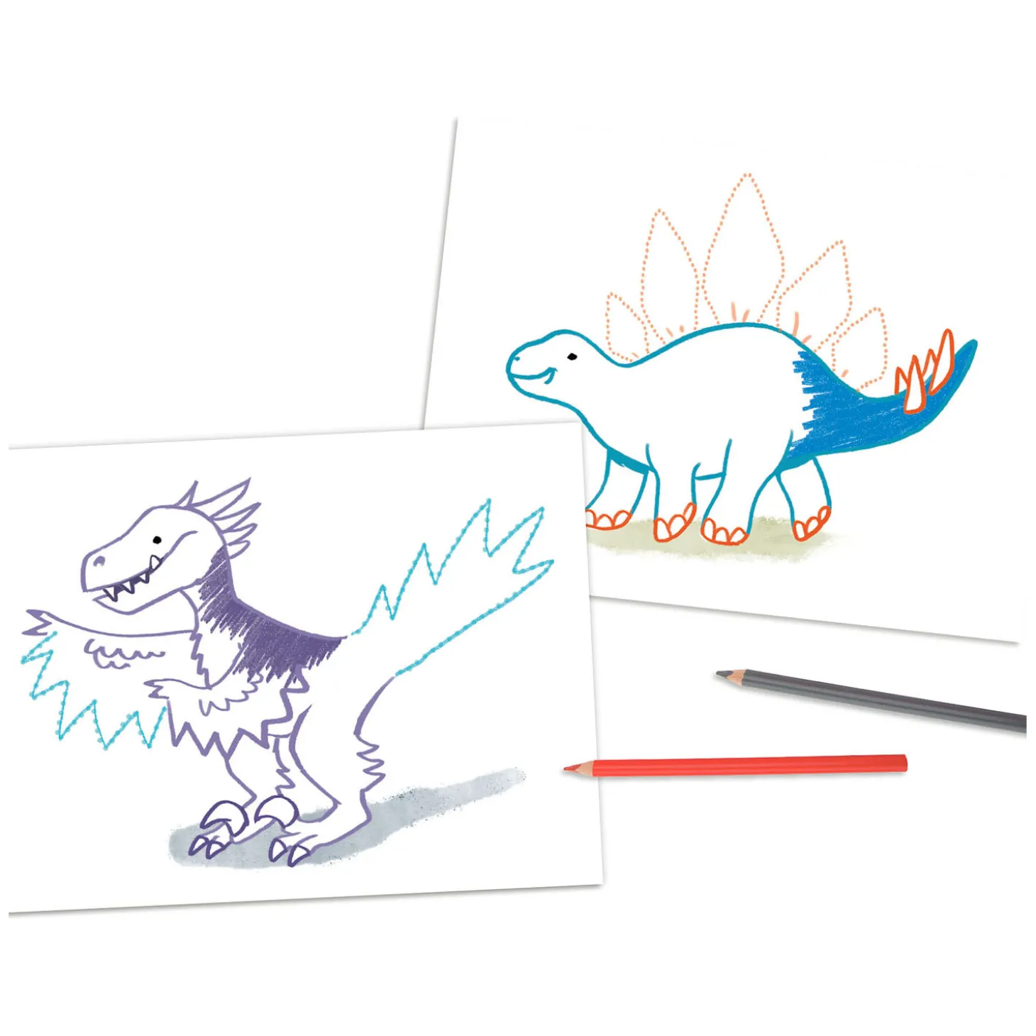 Dino World Stip naar Stip Kleurboek Mini Dino