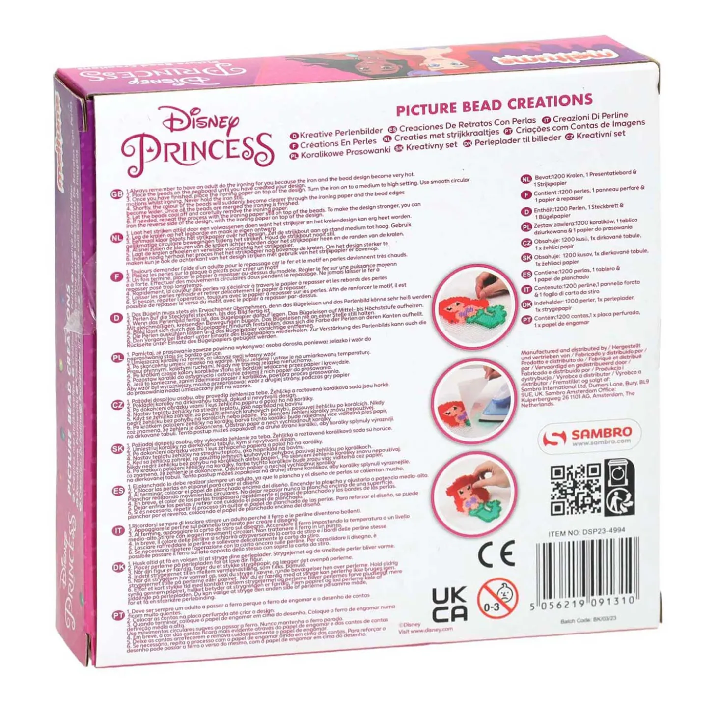 Disney Princess Strijkkralenset, 1200dlg.