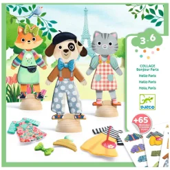 Djeco 'Bonjour Paris' Poezen Aankleedpopjes met Stickers