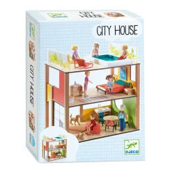 Djeco City House  Houten Poppenhuis incl. Meubels