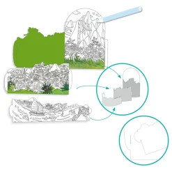 Djeco 3D Kleurplaat Eiland