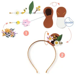 Djeco DIY - Knutselset Dierenhaarband - 3 Haarbanden