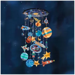 Djeco DIY - Zonnestelselmobiel incl 8 Kleuren Plakkaatverf