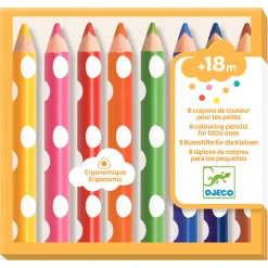 Djeco Driekhoekige Kleurpotloden, 8st.
