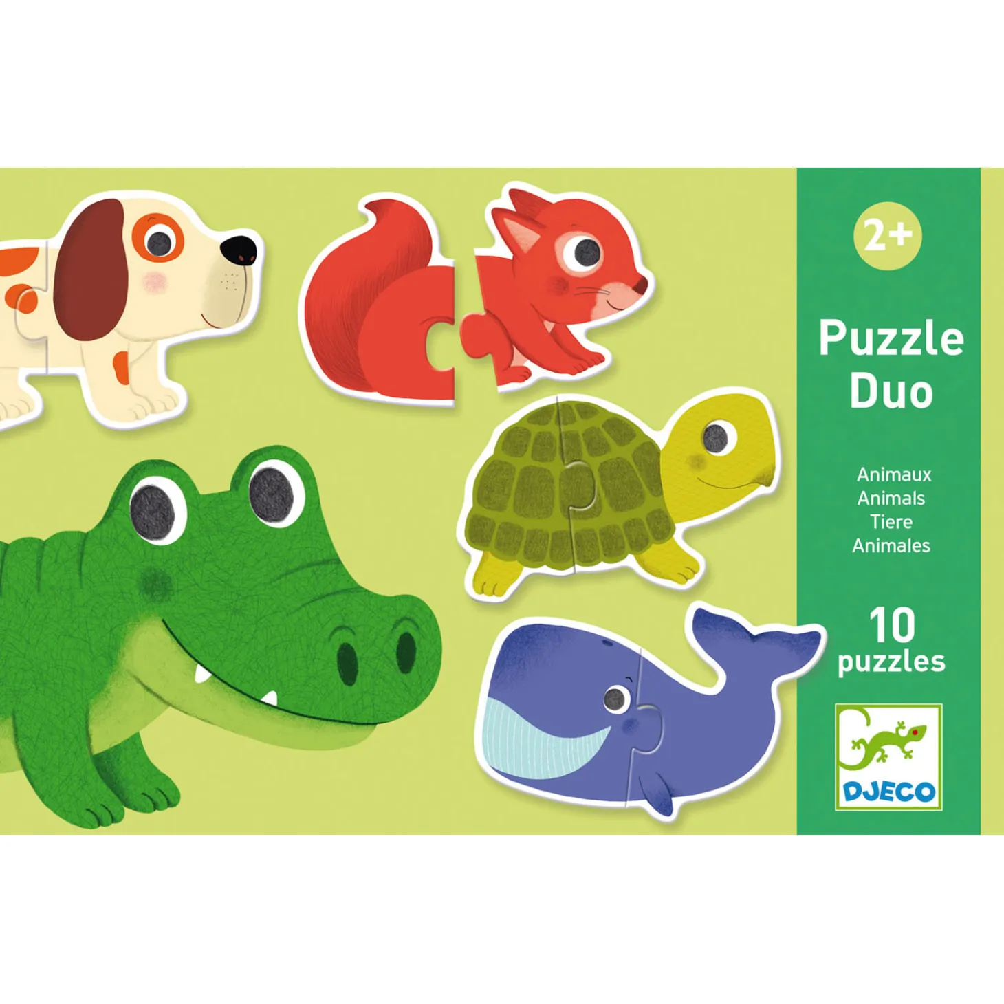 Djeco Duo Dieren 10in1 Puzzel