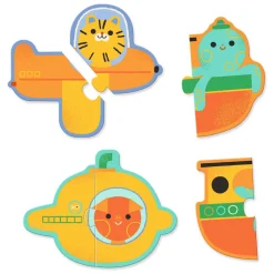 Djeco Duo Puzzel Voertuigen - 10 Puzzels