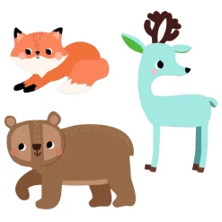 Djeco Grote Stickers - Bosdieren