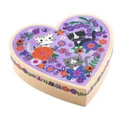 Djeco Hartvormige Doosje Katjes met 3 Armbanden