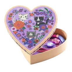 Djeco Hartvormige Doosje Katjes met 3 Armbanden