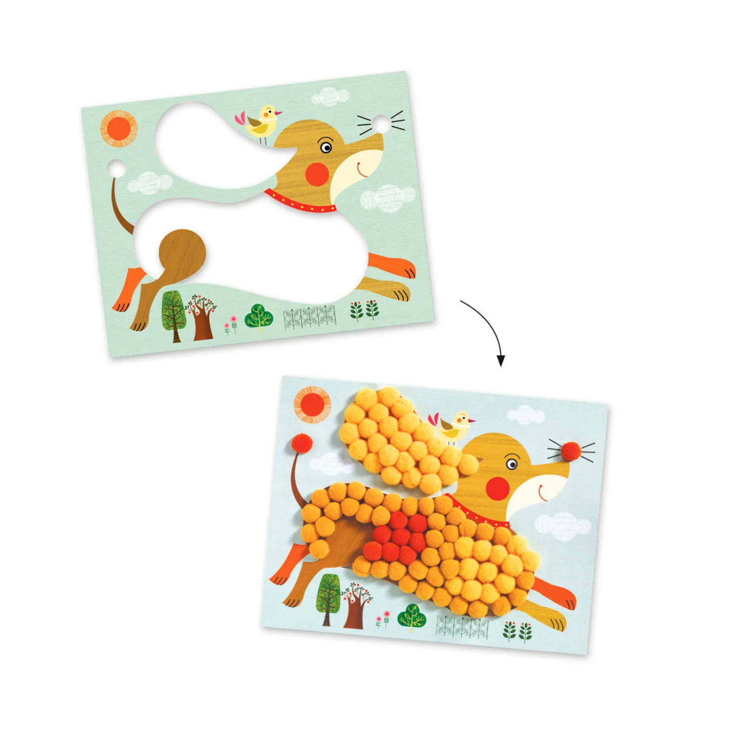 Djeco Honden Versieren met Pompons