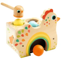 Djeco Houten Hamerspel met 3 Ballen