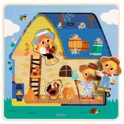 Djeco Houten Lagenpuzzel - 12dlg.