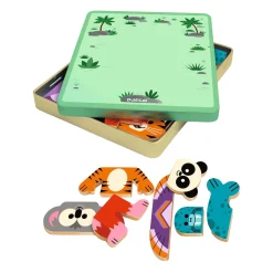 Djeco Houten Magneten Mix en Match - Dieren