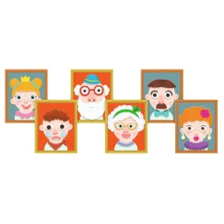Djeco Houten Magneten Mix en Match - Portretten