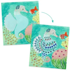 Djeco Kaarten versieren met Diamantjes - Zeemeermin