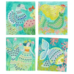 Djeco Kaarten versieren met Diamantjes - Zeemeermin