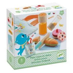 Djeco Kitten Picknick Houten Speeleten Set, 10dlg.