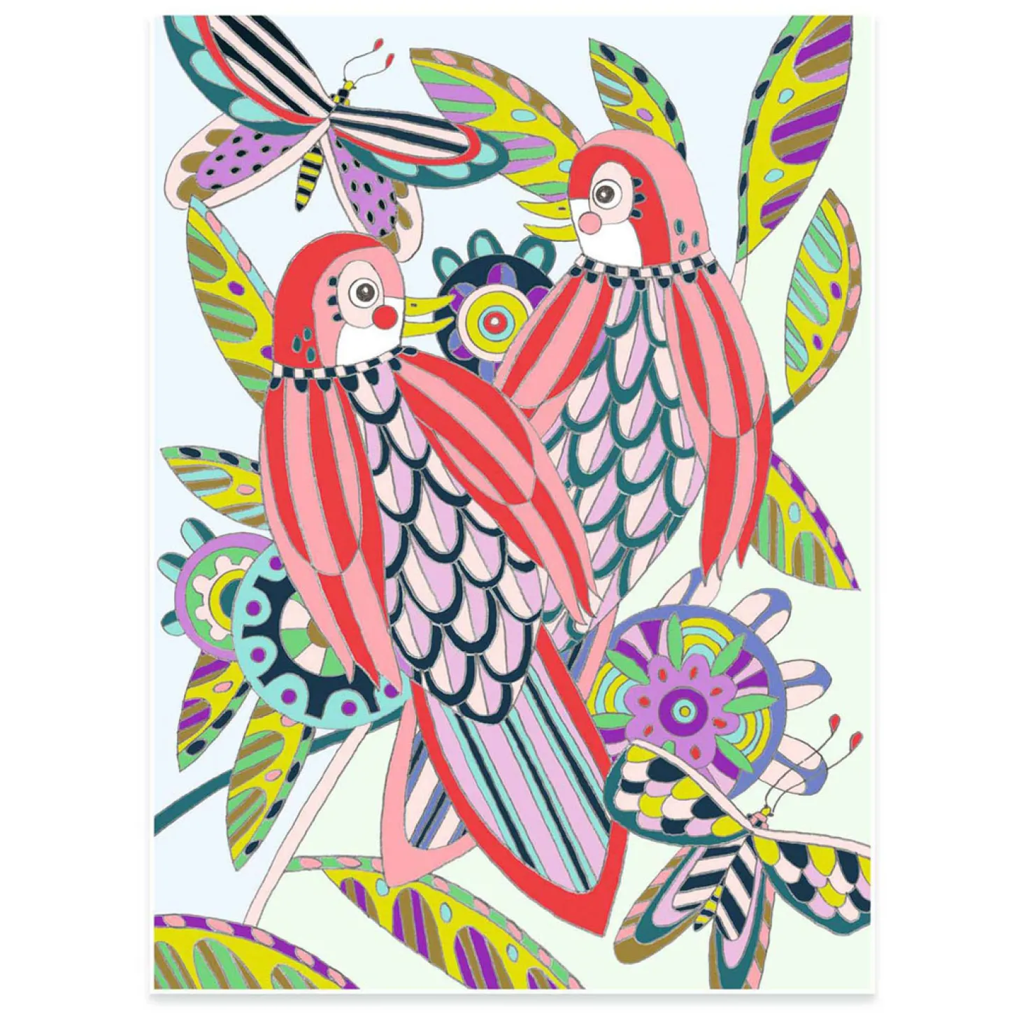 Djeco Kleurplaten Vogels