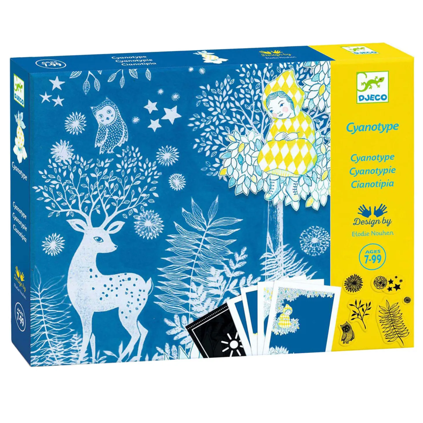 Djeco Knutselen Cyanotype Navulset - Nachtelijke Savanne
