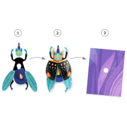 Djeco Knutselset 3D Insecten van Papier