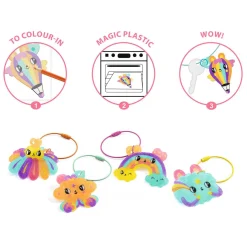 Djeco Knutselset Kawaii Sleutelhangers van Krimpfolie