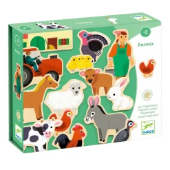 Djeco Magnetische Houten Stukken Boerderij - 24dlg.
