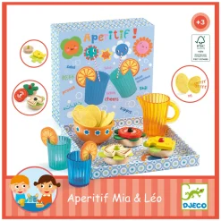 Djeco Mia en Leo Aperatief Houten Speeleten Set, 21dlg.
