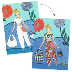 Djeco Mode Collages met 8 Kaarten