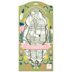 Djeco Mode Silhouetkleurplaten Bowie 32cm - 4st.