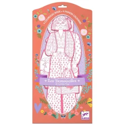 Djeco Mode Silhouetkleurplaten Nina 32cm - 4st.