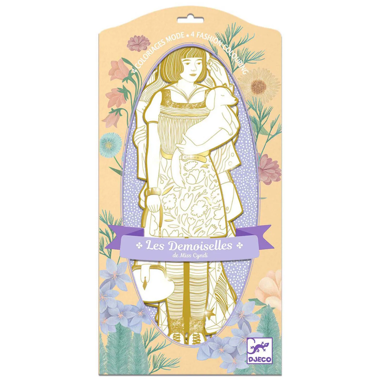 Djeco Mode Silhouetkleurplaten Scout 32cm - 4st.