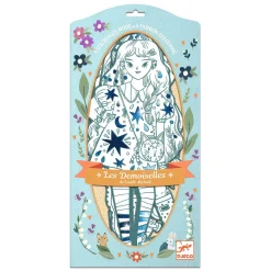 Djeco Mode Silhouetkleurplaten Anjele 32cm - 4st.