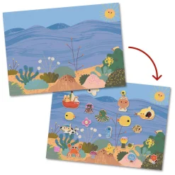 Djeco Puffy Stickers met Plakachtergrond 'Zomer'