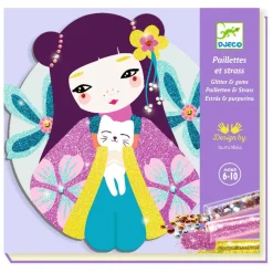 Djeco Schilderijtjes Versieren met Glitter en Diamantjes Onnanoko